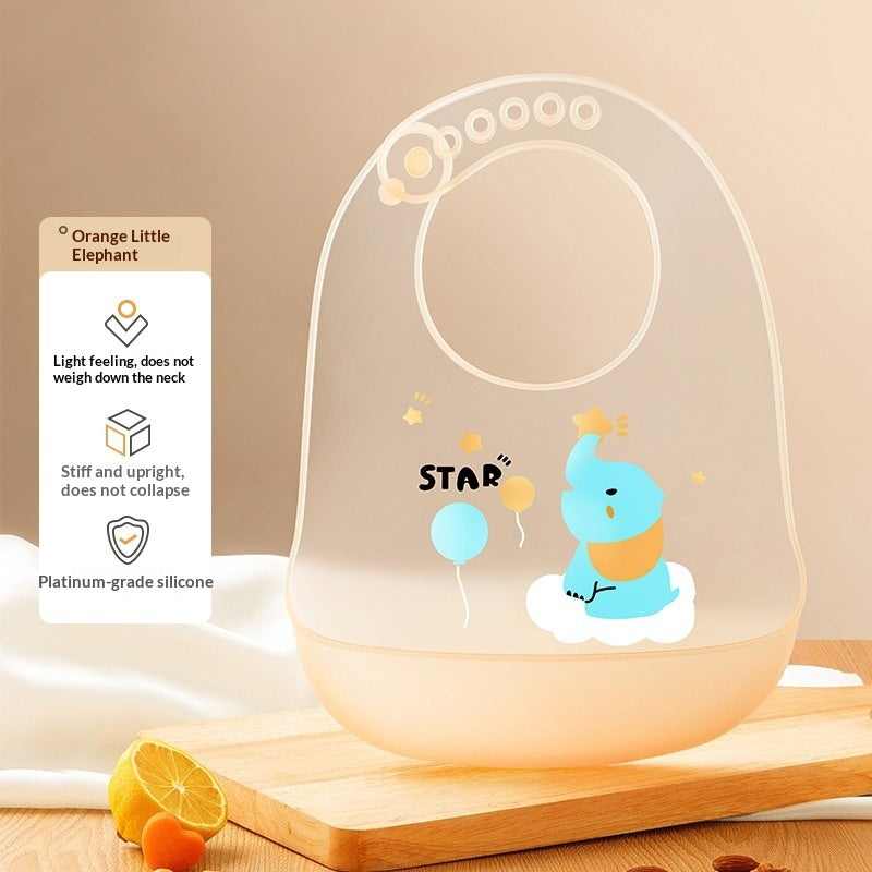 Waterproof Silicone Baby Feeding Bib Soft Infant