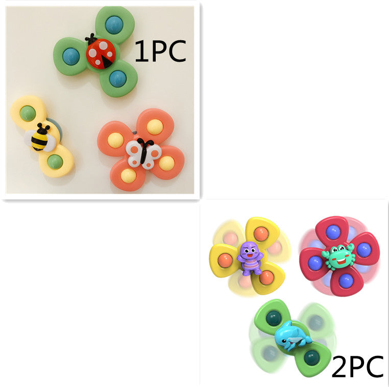 Kids Gyro Sucker Spinner Bath Rattle Toy