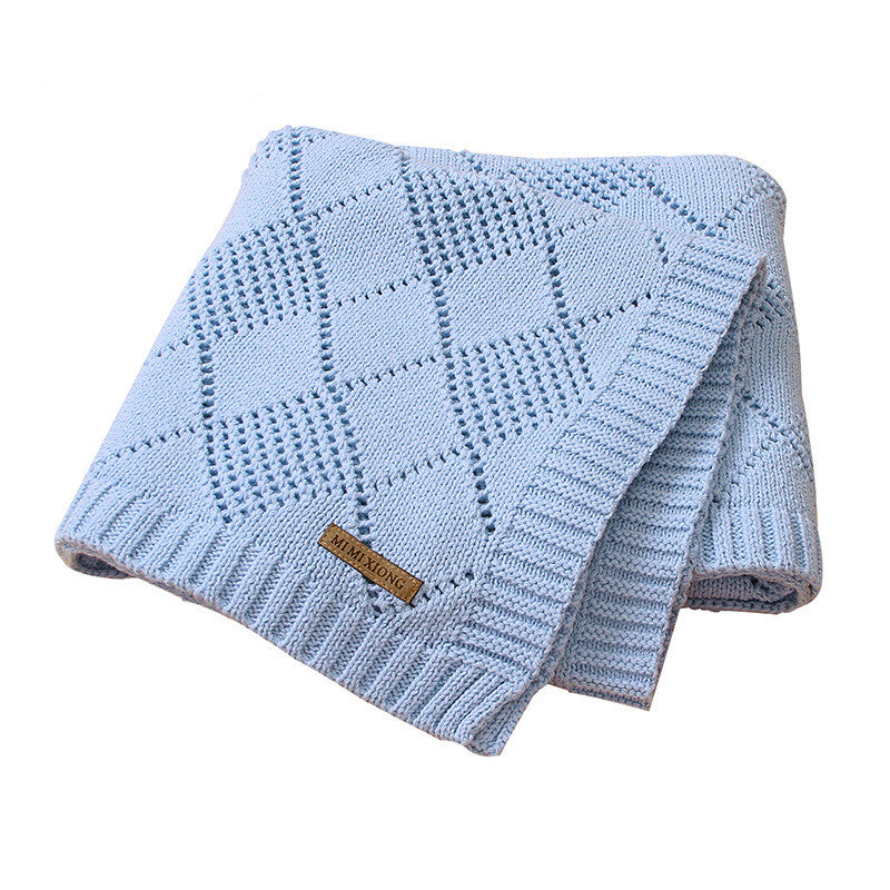 Solid Color Knitted Baby Blanket Quilt