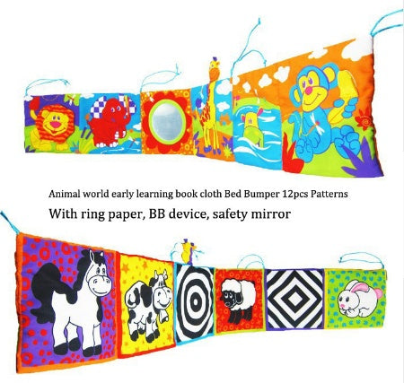 Baby Cloth Book Educational Bed Bumper Toy