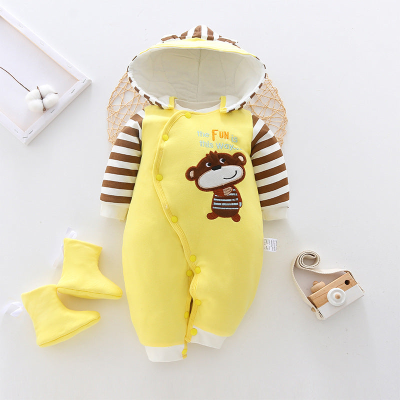 Thickened Baby Onesies Autumn Winter Clothes