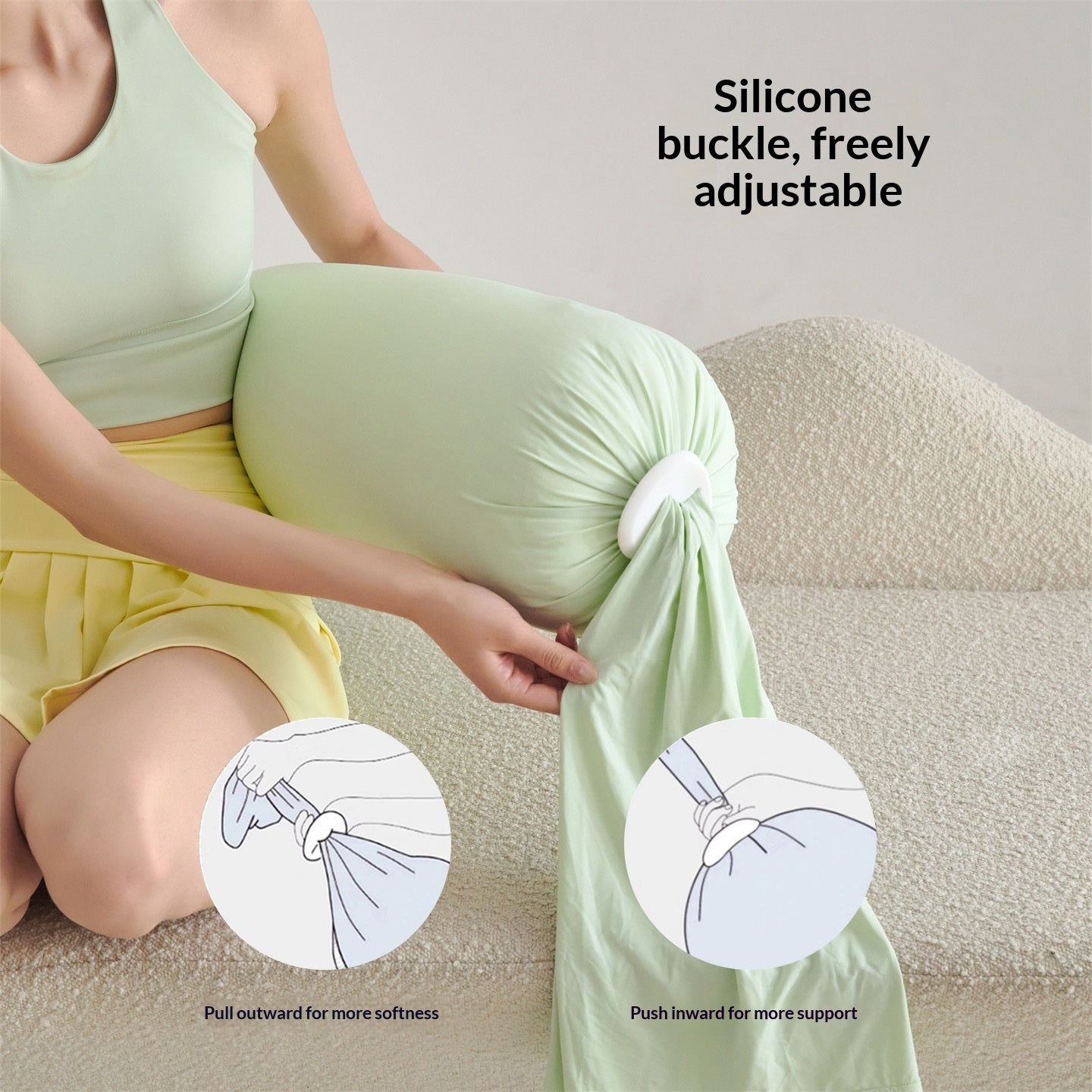 Skin-Friendly Multifunctional Maternity Side Sleeping Pillow