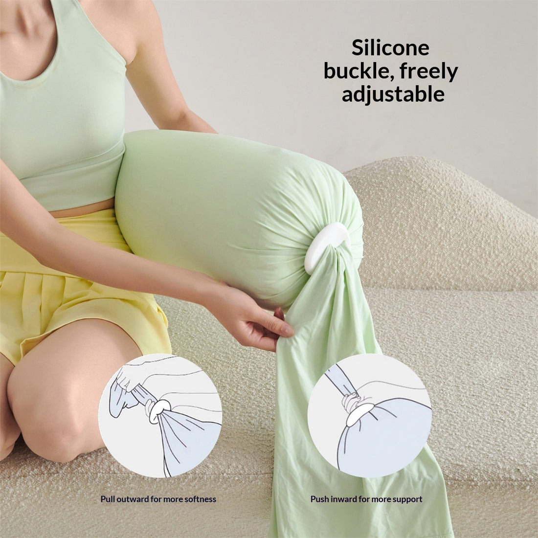 Skin-Friendly Multifunctional Maternity Side Sleeping Pillow