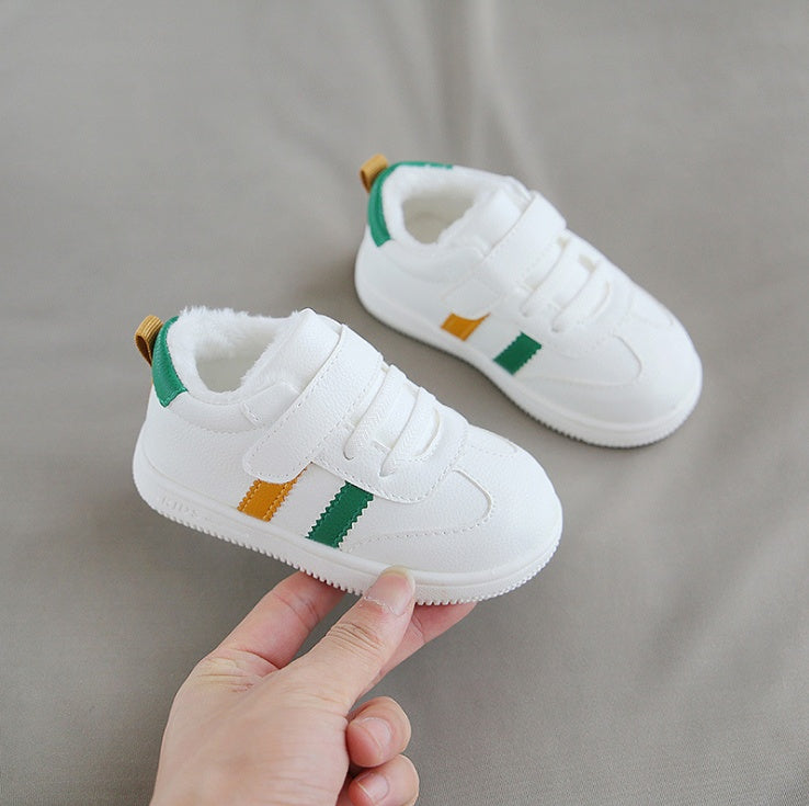Velcro Little White Baby Shoes