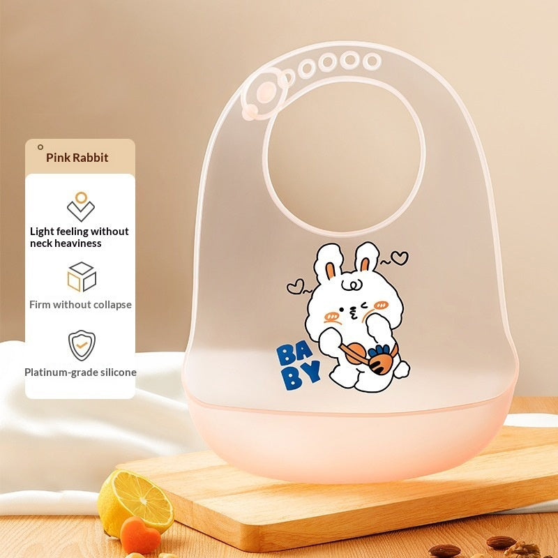 Waterproof Silicone Baby Feeding Bib Soft Infant