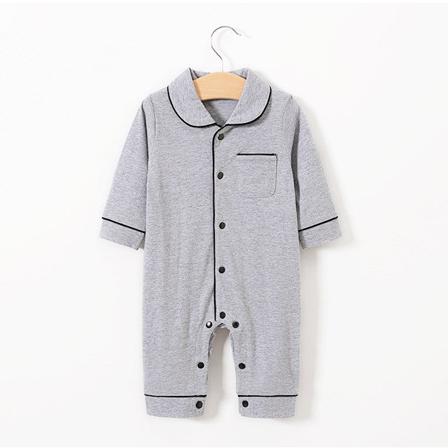 Solid Color Baby Pajamas Onesies Kids Clothes