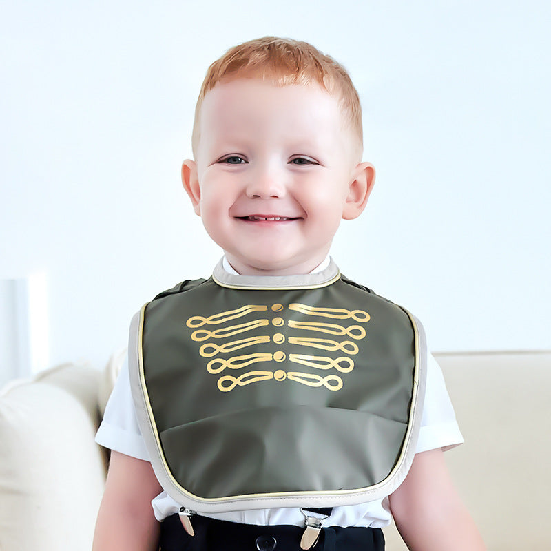 Waterproof Baby Feeding Bib Rice Pocket Child