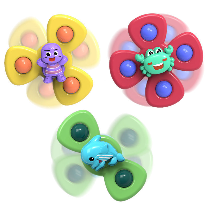 Kids Gyro Sucker Spinner Bath Rattle Toy