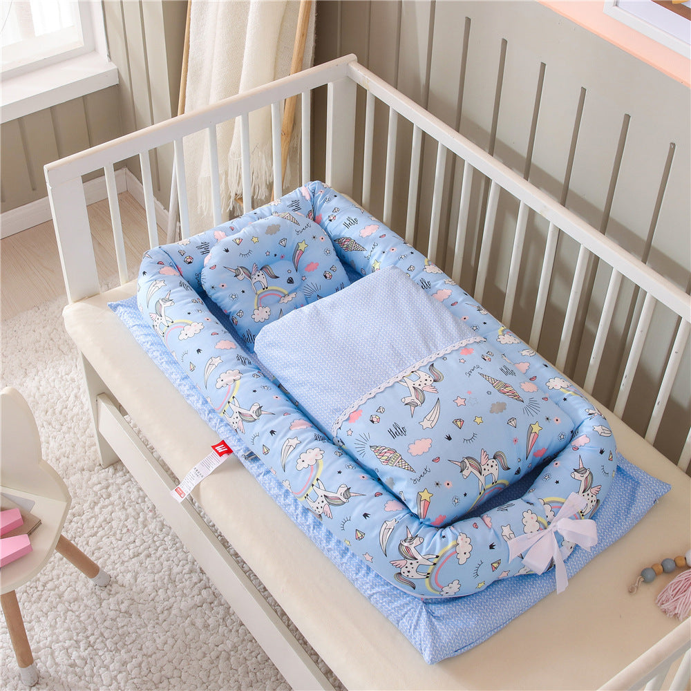 Foldable Portable Baby Crib Mattress Travel Bed