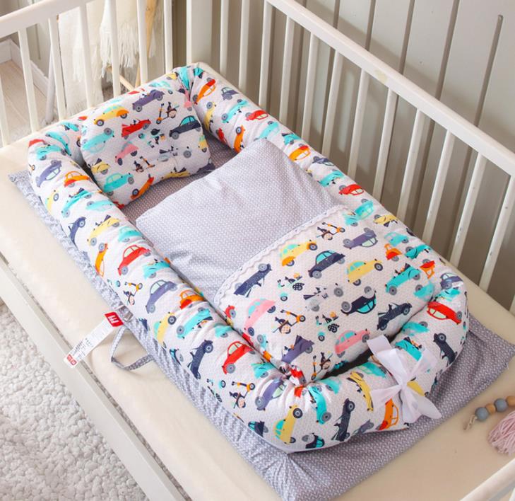 Foldable Portable Baby Crib Mattress Travel Bed