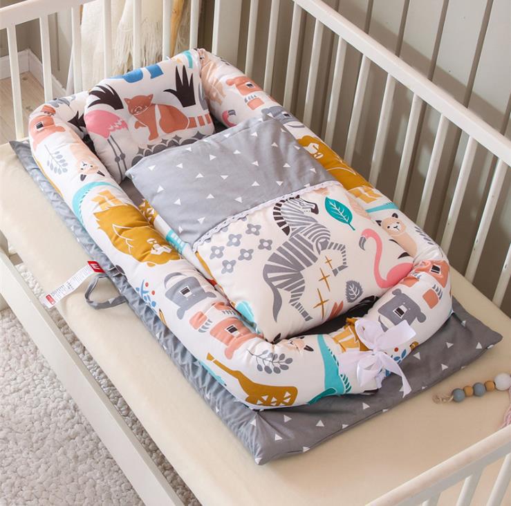 Foldable Portable Baby Crib Mattress Travel Bed