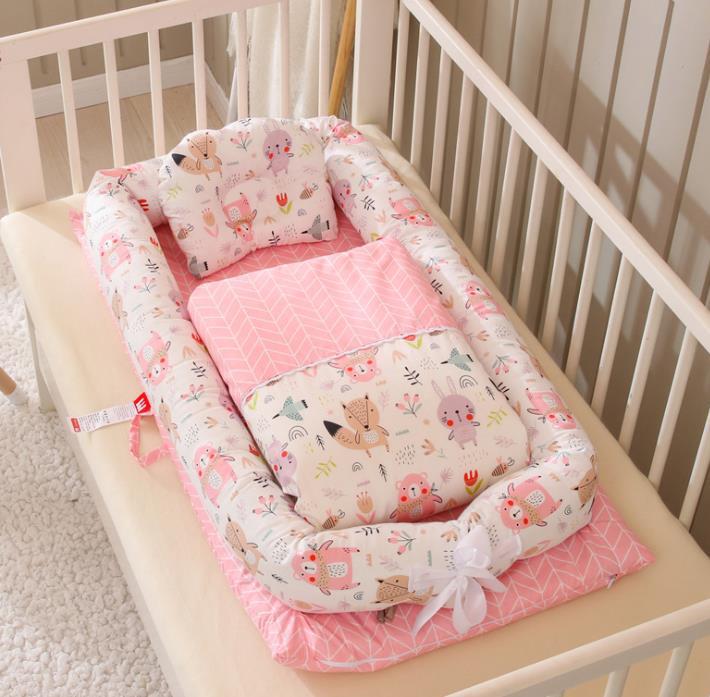 Foldable Portable Baby Crib Mattress Travel Bed