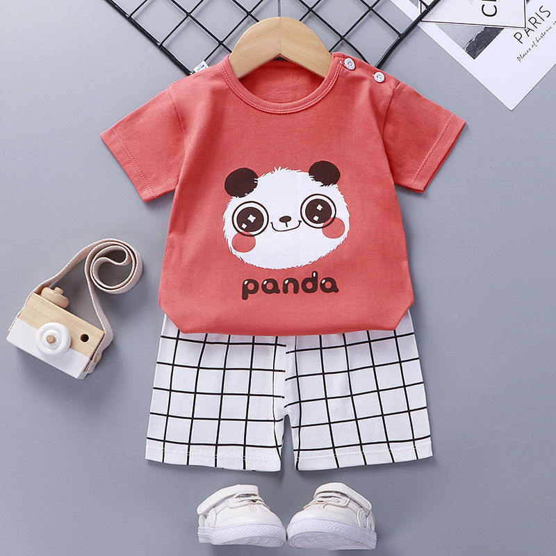 Summer Cotton Baby Short Sleeve Set