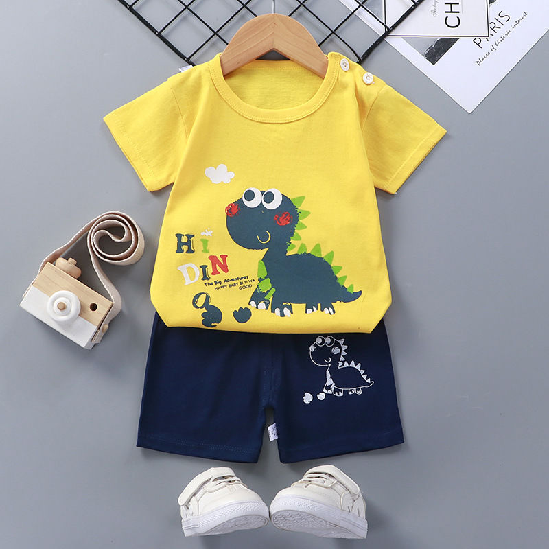 Summer Cotton Baby Short Sleeve Set