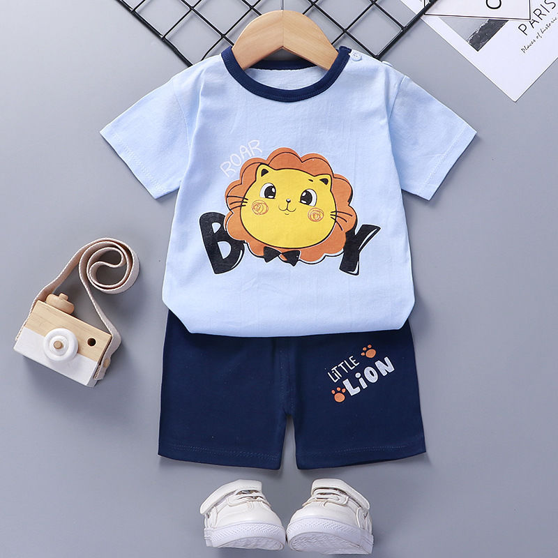 Summer Cotton Baby Short Sleeve Set