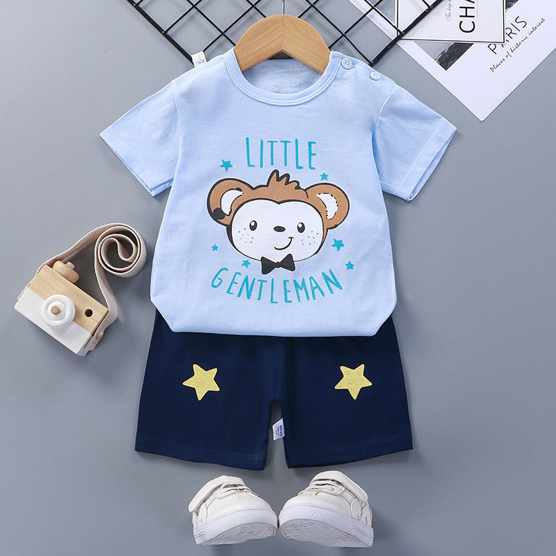 Summer Cotton Baby Short Sleeve Set