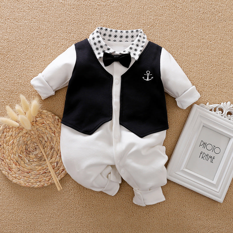Gentleman Baby Long Sleeve Romper