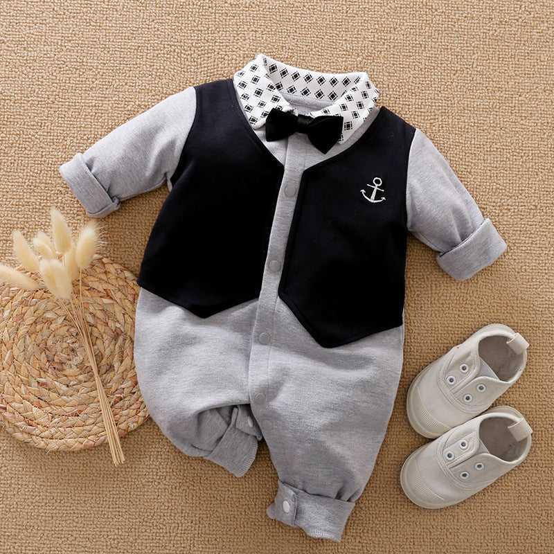 Gentleman Baby Long Sleeve Romper
