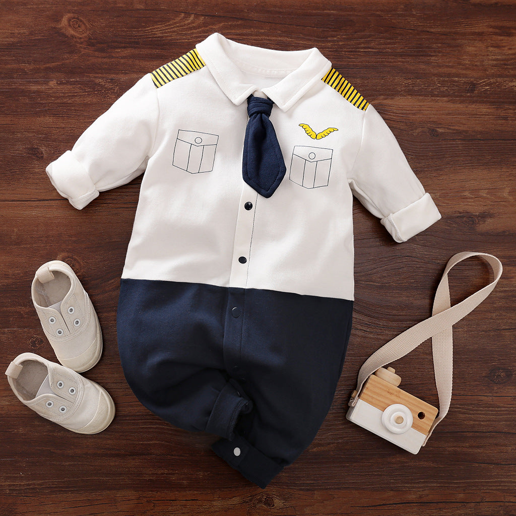 Gentleman Baby Long Sleeve Romper