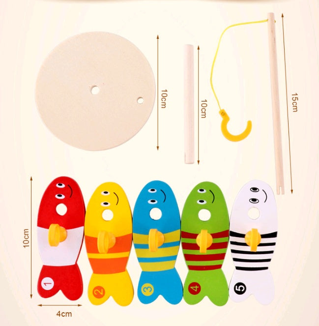 Children Wooden Fishing Educational Toy