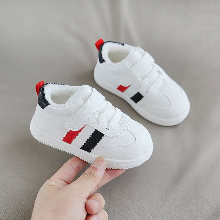 Velcro Little White Baby Shoes