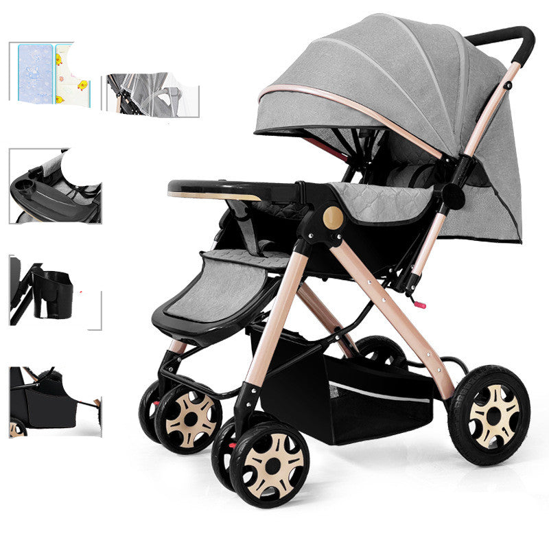 Convertible Lightweight Shock Absorbing Baby Stroller