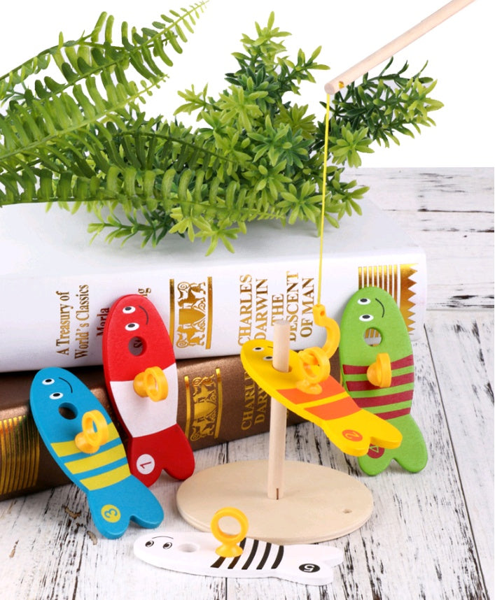 Children Wooden Fishing Educational Toy
