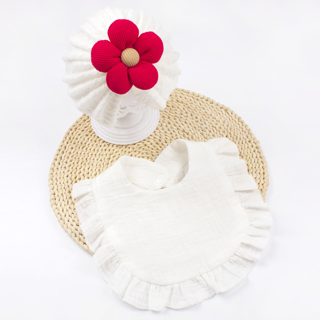 Newborn Muslin Baby Hat Bib Set