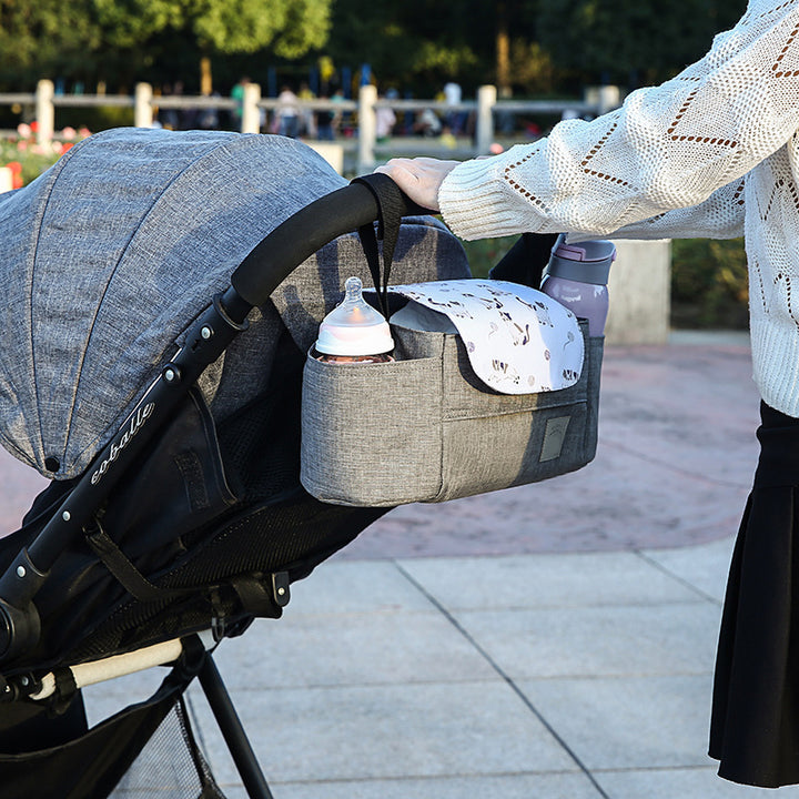 Large Capacity Baby Stroller Organizer Cup Holder Bag