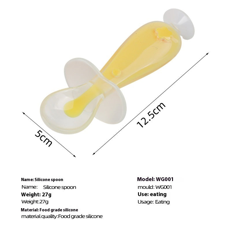 Silicone Baby Soft Head Feeding Spoon Soup Spoon