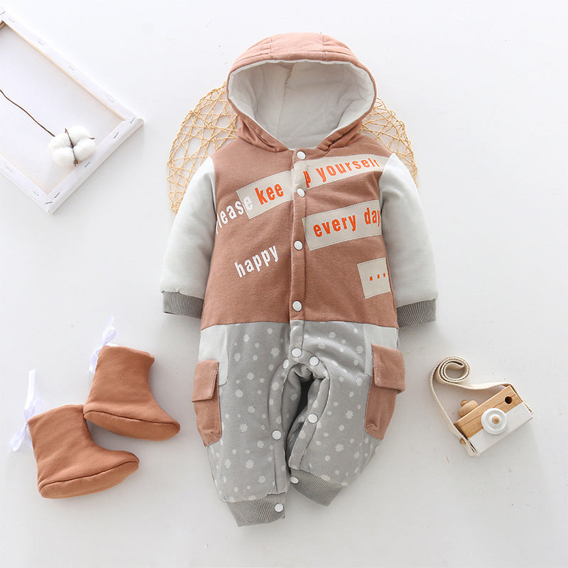Thickened Baby Onesies Autumn Winter Clothes