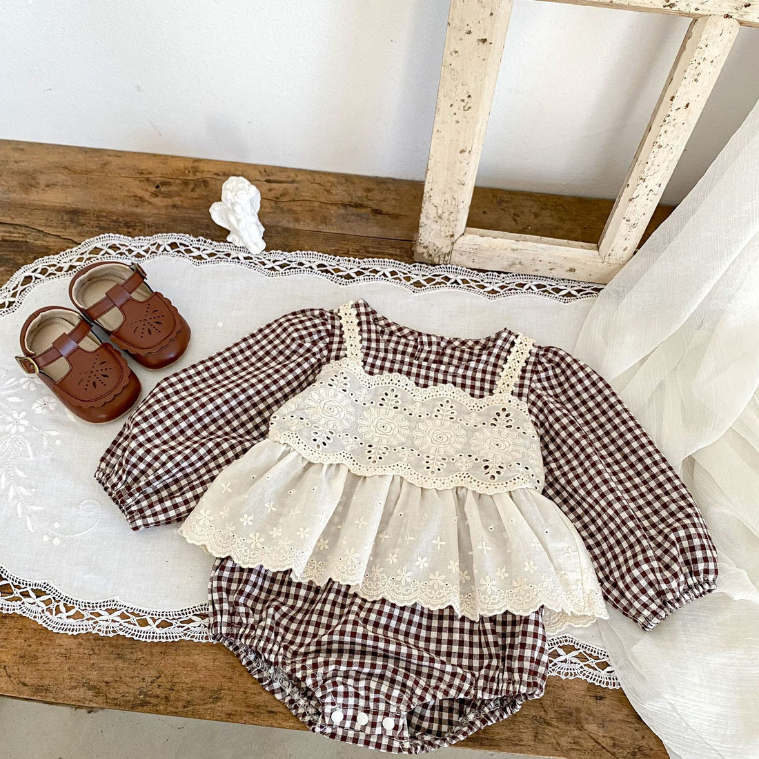 Baby Girl Lace Skirt Romper Triangle Outfit