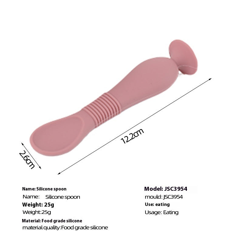 Silicone Baby Soft Head Feeding Spoon Soup Spoon