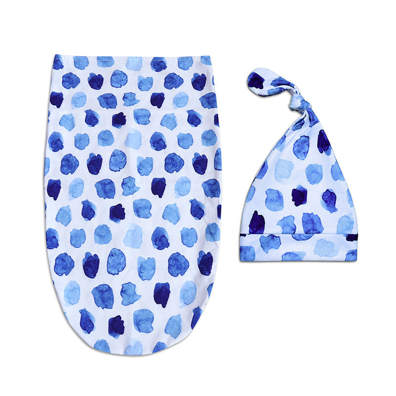Baby Sleeping Bag Knot Beanie Set