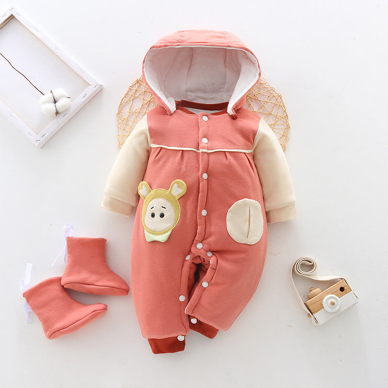 Thickened Baby Onesies Autumn Winter Clothes
