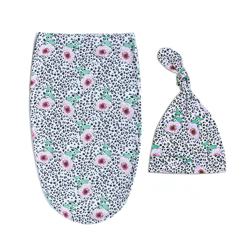 Baby Sleeping Bag Knot Beanie Set