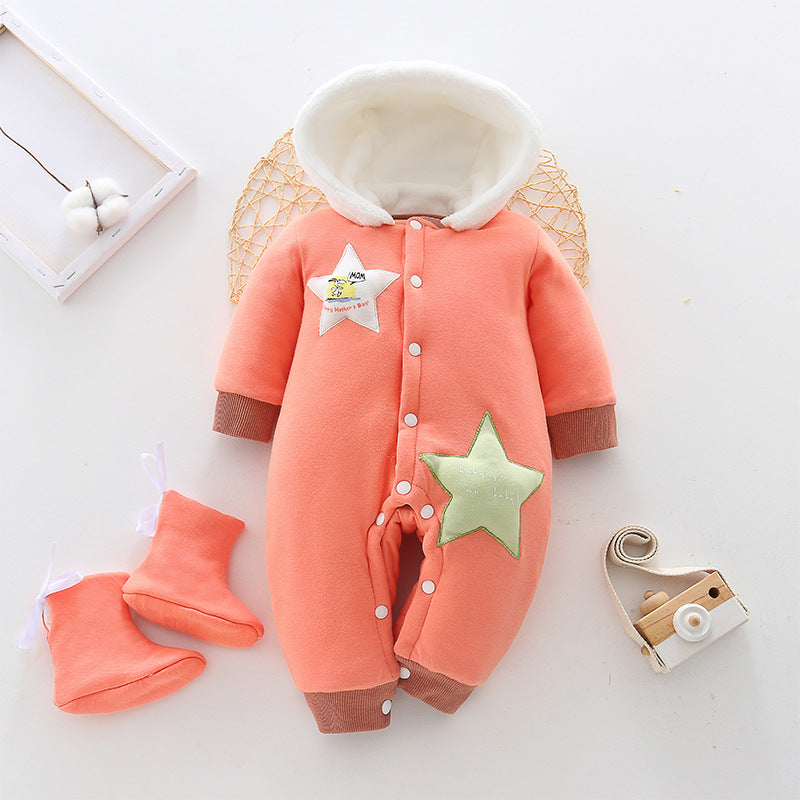 Thickened Baby Onesies Autumn Winter Clothes