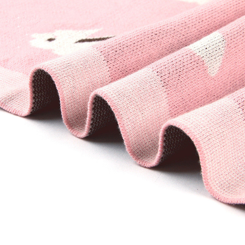 Knitted Bunny Baby Hug Blanket