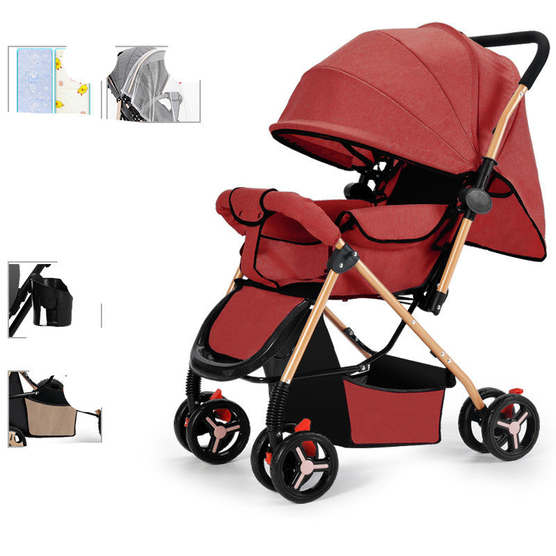 Convertible Lightweight Shock Absorbing Baby Stroller