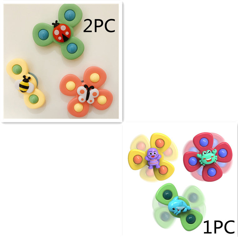 Kids Gyro Sucker Spinner Bath Rattle Toy