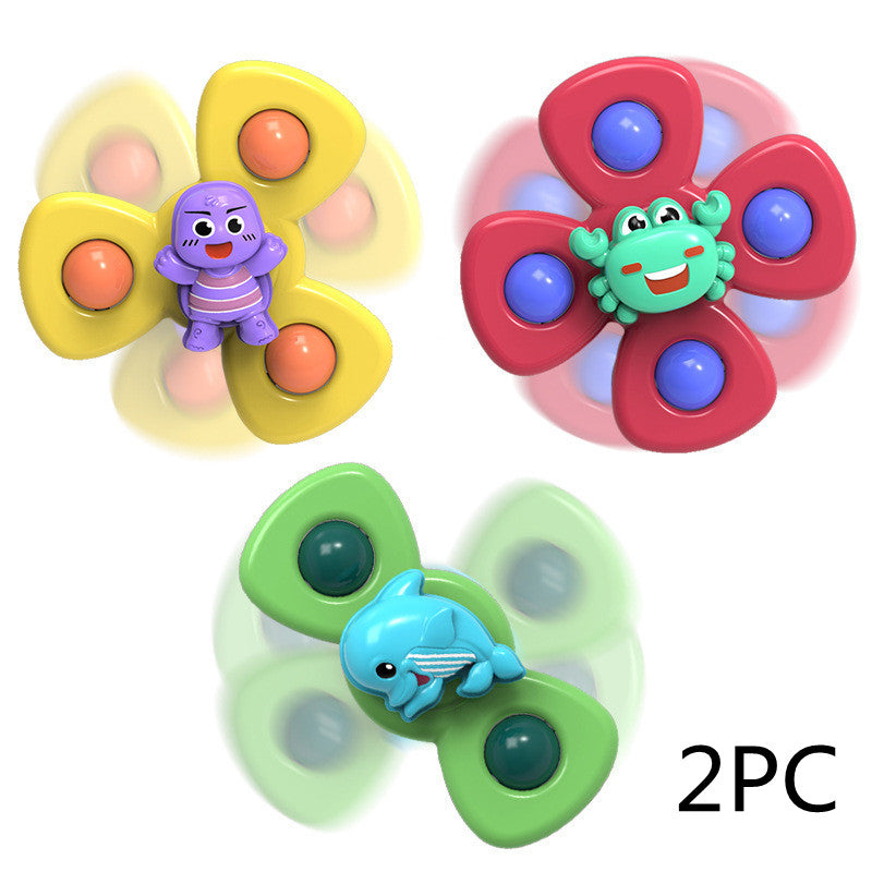 Kids Gyro Sucker Spinner Bath Rattle Toy