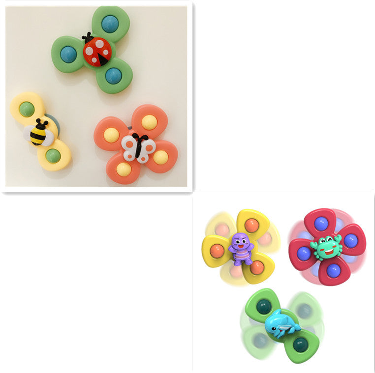 Kids Gyro Sucker Spinner Bath Rattle Toy