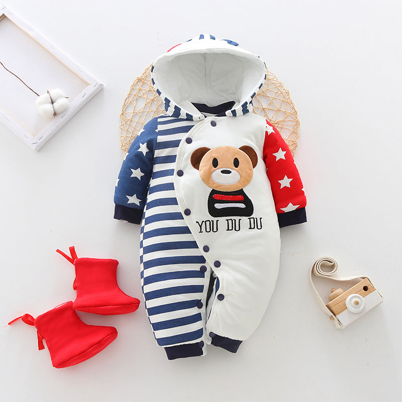 Thickened Baby Onesies Autumn Winter Clothes