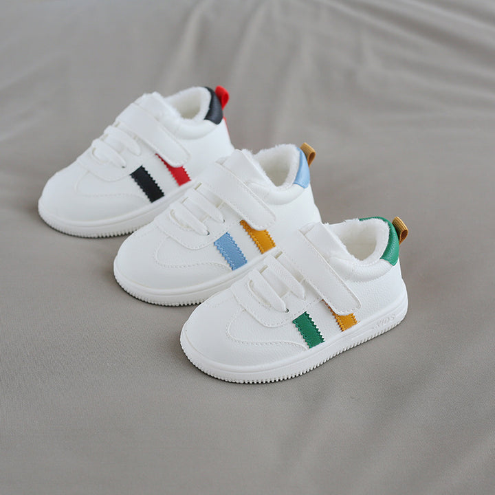 Velcro Little White Baby Shoes