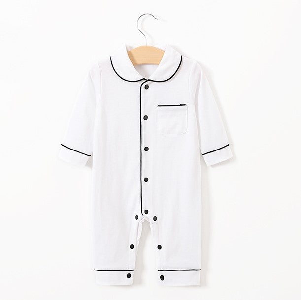 Solid Color Baby Pajamas Onesies Kids Clothes