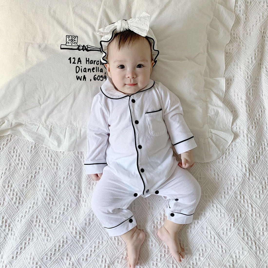 Solid Color Baby Pajamas Onesies Kids Clothes