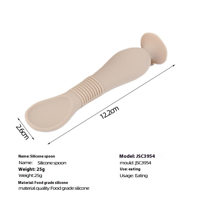 Silicone Baby Soft Head Feeding Spoon Soup Spoon