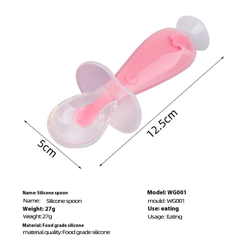 Silicone Baby Soft Head Feeding Spoon Soup Spoon