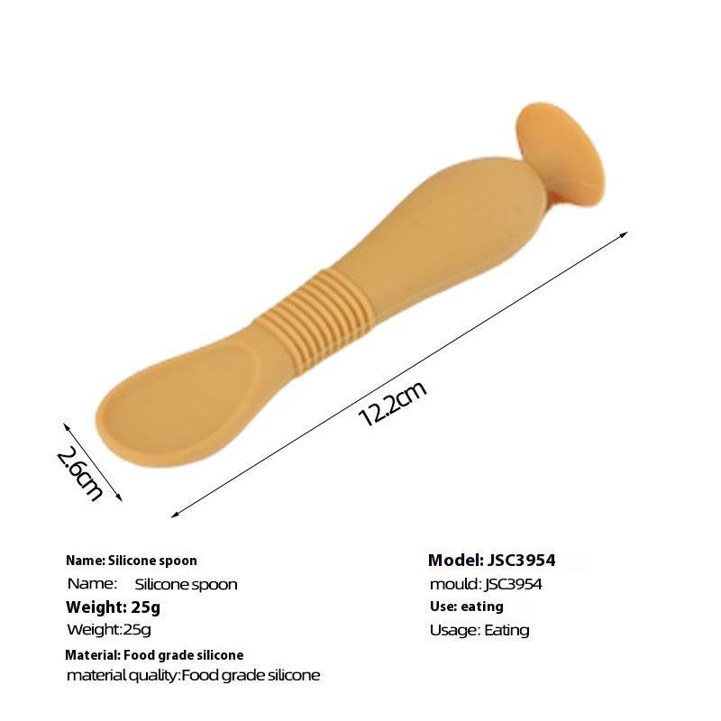 Silicone Baby Soft Head Feeding Spoon Soup Spoon