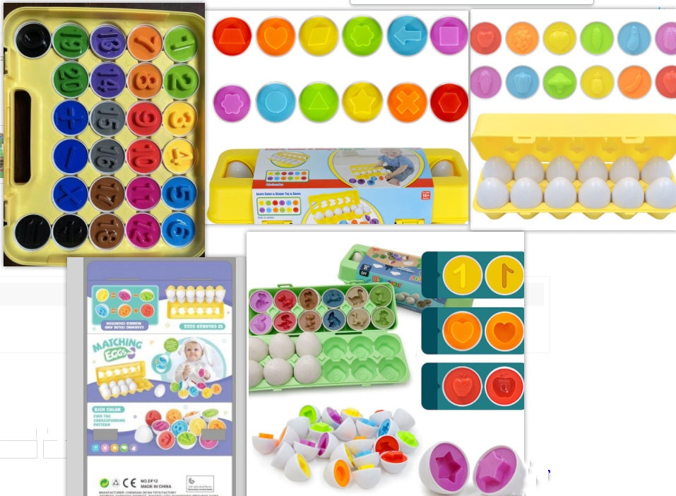 Baby Montessori Shape Sorting Egg Educational Toy